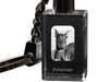 Dobermann, Doberman Pinscher, Dobie - Chaveiro de cristal com foto de cachorro, chaveiro iluminado, presente exclusivo da marca Art-Dog