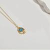 Pendant Glaze Luxury Necklace Copper Resin Banquet Clothes Neck Chain Devil's Eye Necklace  Girls