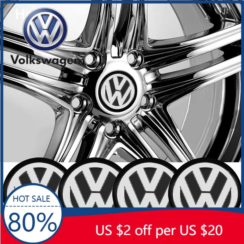 Für VW Volkswagen Jetta MK5 Golf 56MM Auto Radnabenkappe Emblem Rad 3D Aufkleber Für Volkswagen Golf-7 4 5 6 CC T-ROC Shar