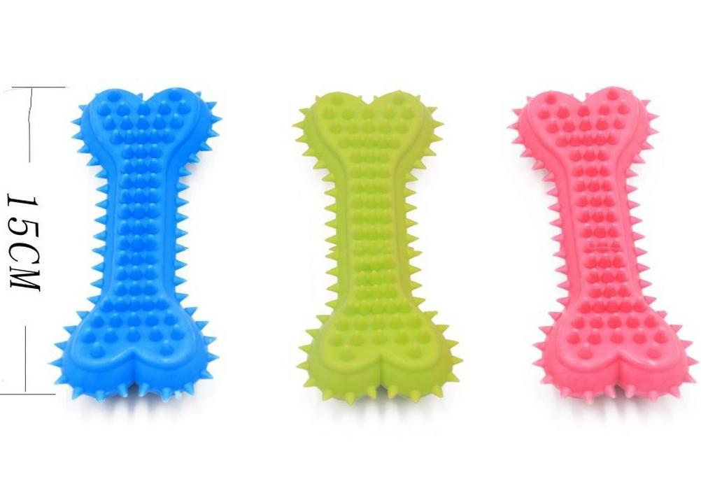 Eco-friendly Heart-shaped Chew Toy for Small Dogs - Durable TPR Teeth Cleaning Stick
