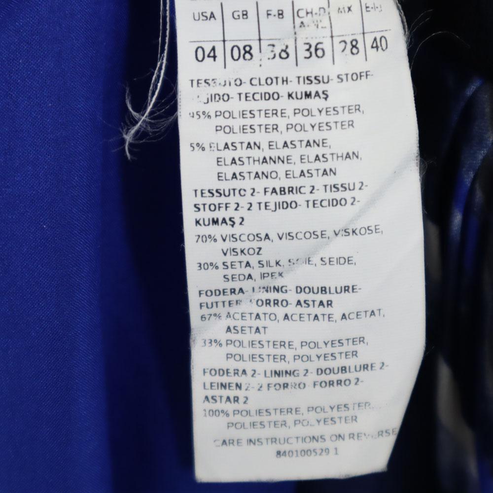 MAX&CO Five-quarter sleeve switching Long dress 40 Navy system Back zip Women Used