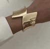 Exaggerated Metal Smooth Irregular Bracelet for Women Vintage Geometric Big Chunky Wide Cuff Bangle Hip Hop Punk Jewelry Gift