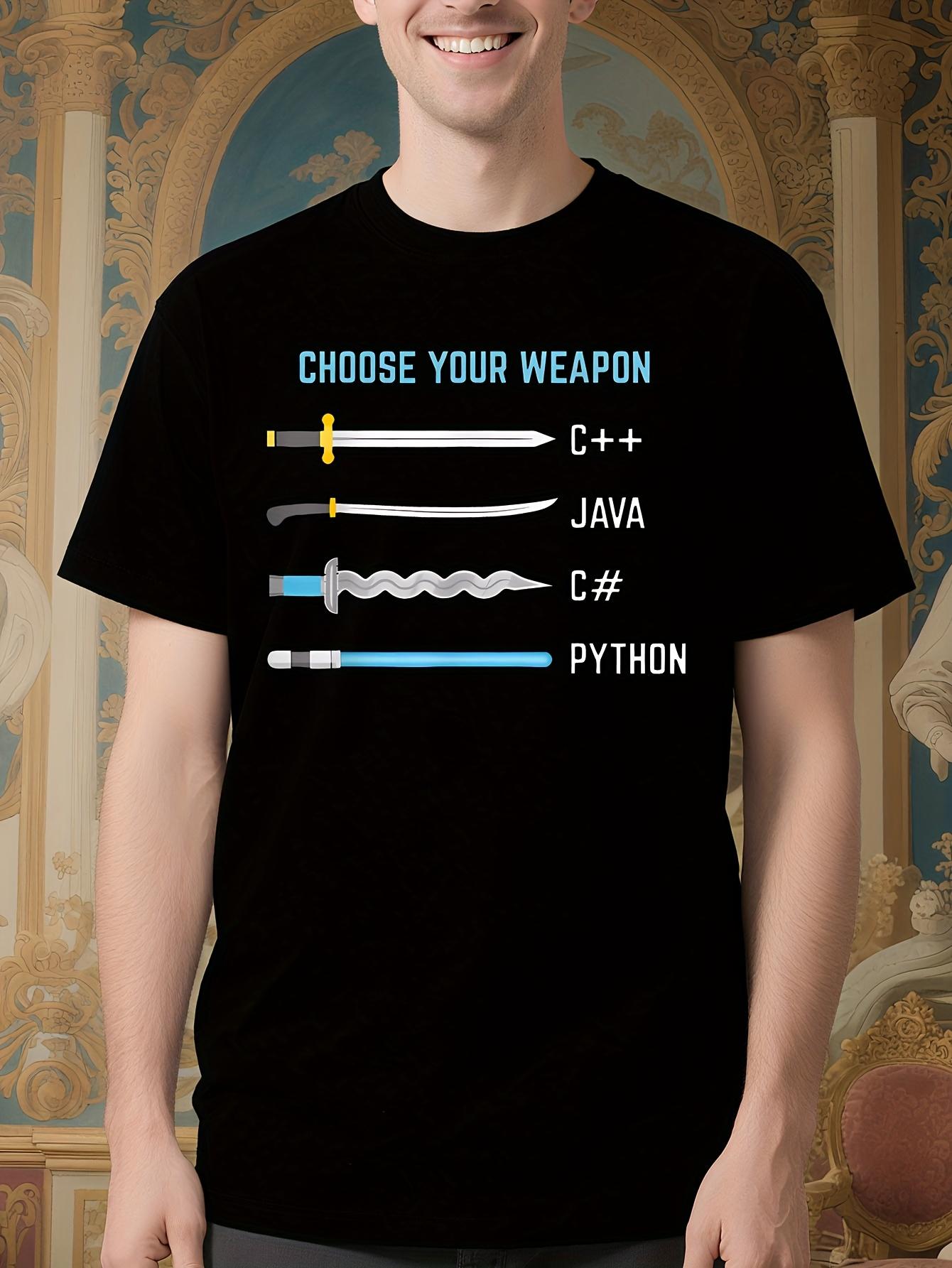Funny Programming Languages Tshirt - Choose Your Weapon D... XXXXL
