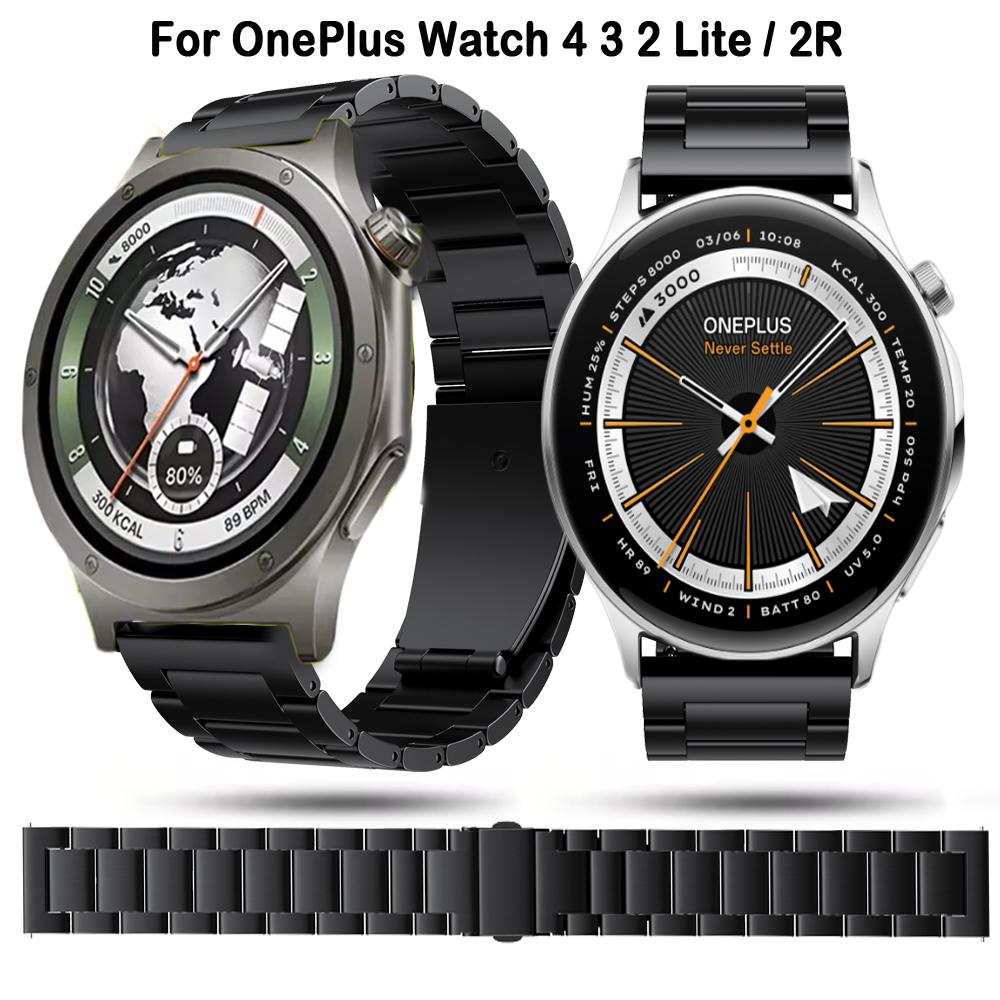 Titanlegierungsarmband Kompatibel mit OnePlus Watch 4 3 2r 2 46mm X X2 4Pro Uhrenarmband 22mm Armband für OnePlus Watch Lite Correa