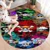 One Piece Straw Hat Pirates Round Area Rug Carpet Rug For Living Room Bedroom Sofa Playroom Decor Nonslip Floor Mat