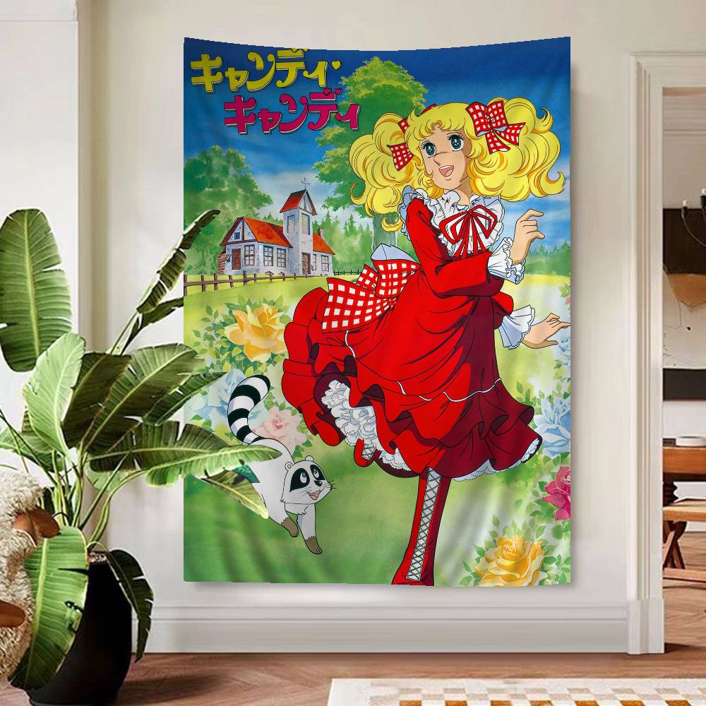 Candy Candy Anime Cartoon Tapestry Art Science Fiction Room Home Decor Wall Hanging Home Decor