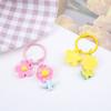 Ins Acrylic Flower Key Chain Diy Bag Pendant Accessories Portable Car Pendant Key Ring  Women