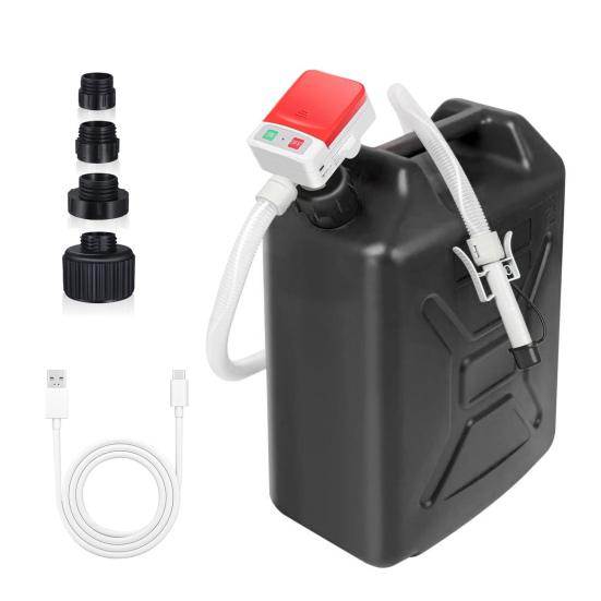 

Комплект масляного насоса с 4 адаптерами Функция автоматической остановки Расход 2,4 галлона в минуту Насос подачи топлива Помощник при заправке чёрный