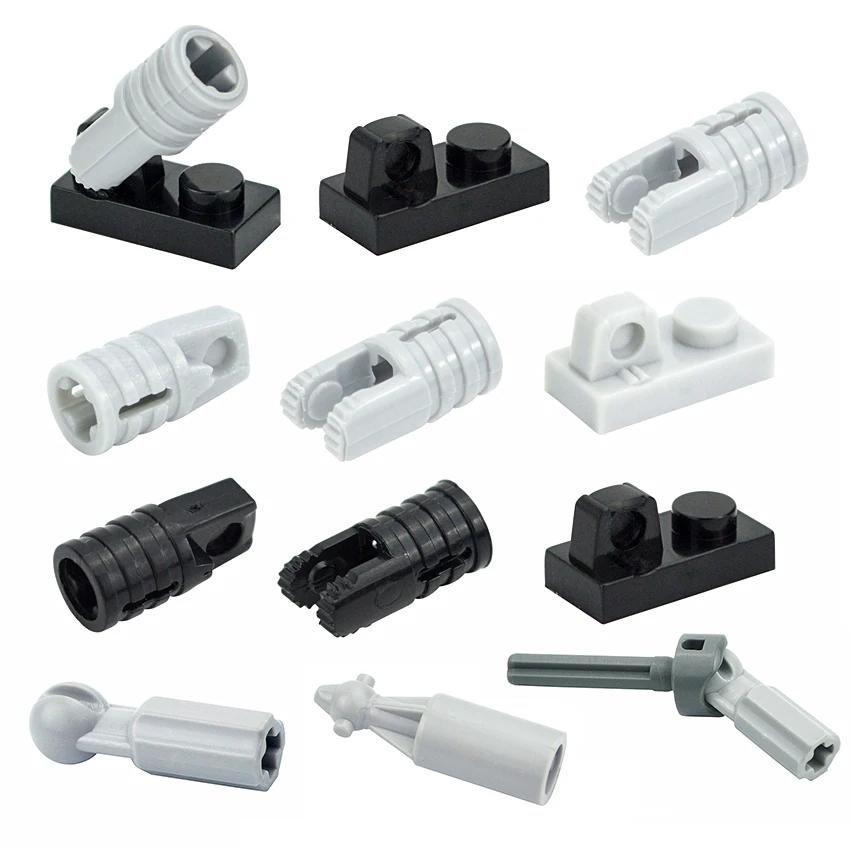 MOC Technical Building Block Parts Teeth Hinge Cylinder 1x2 Axle Hole Particle DIY Toy Brick Compatible With 30553 30552 52731