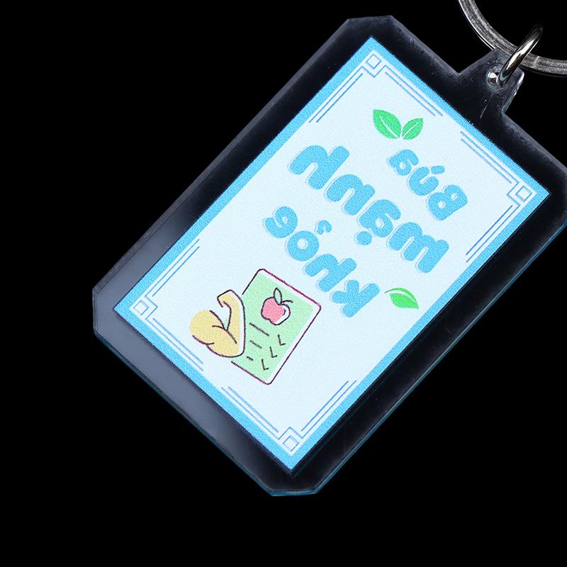 Kreativer Text Acryl Schlüsselanhänger Klar Flacher Schlüsselring Anhänger Für Tasche Rucksack Hängende Dekoration Autoschlüsselhalter Beste Freundin Geschenke