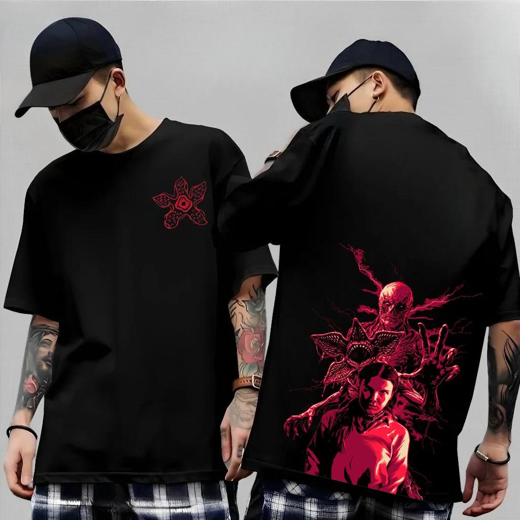 Terror Vecna Demogorgon T Shirt Men Women Cannibal Flower Monster Print Fashion High Street ParentChild Cotton Streetwear Tops