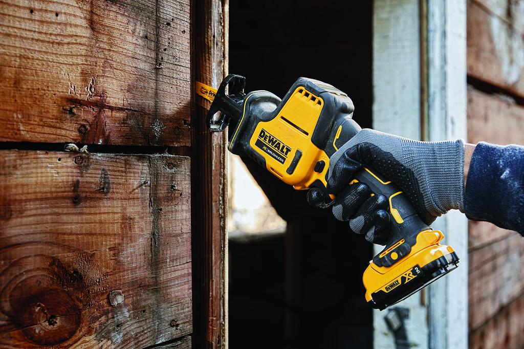 DeWalt Cordless Reciprocating Power Cutting Tool Compact 2Ah Charger DCS312D2 Saw, Tool, [Online Exclusive] Series, One-Touch Clamp, 10.8V, (2-Pack),