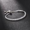 Luxury Jewelry Cubic Zircon Ice Cut Adjustable Chain Bracelet Square Tennis Bracelet for Men Women Unisex