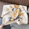 Premium plum blossom scarf women's imitation cashmere office air-conditioned room shawl with winter mother's gift scarf