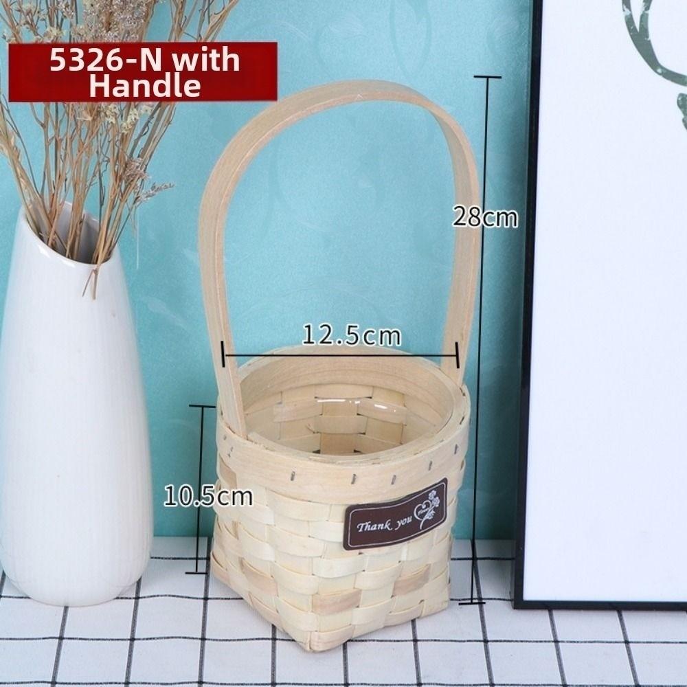 Household Willow Weaving Flower Basket Vegetable Fruit Flowers Holder  Living Room Decoration