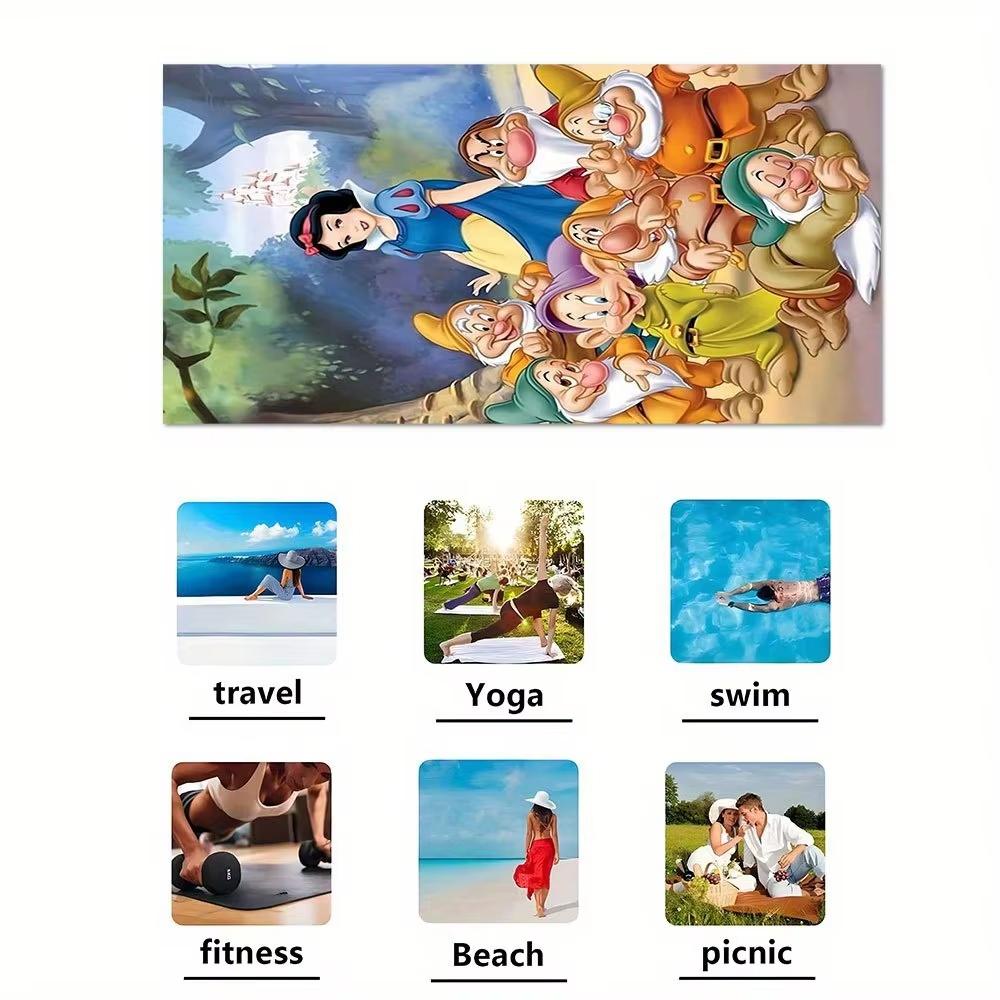 

Snow White and the Seven Dwarfs beach towel fun and whimsical for summer swimming parties bathing travel and vacations W30*H60(CM)