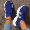 Women's Mesh Knitted Sneakers Summer Designer Breathable Increased Casual Sneakers Lightweight Woman Platform Walking Shoes