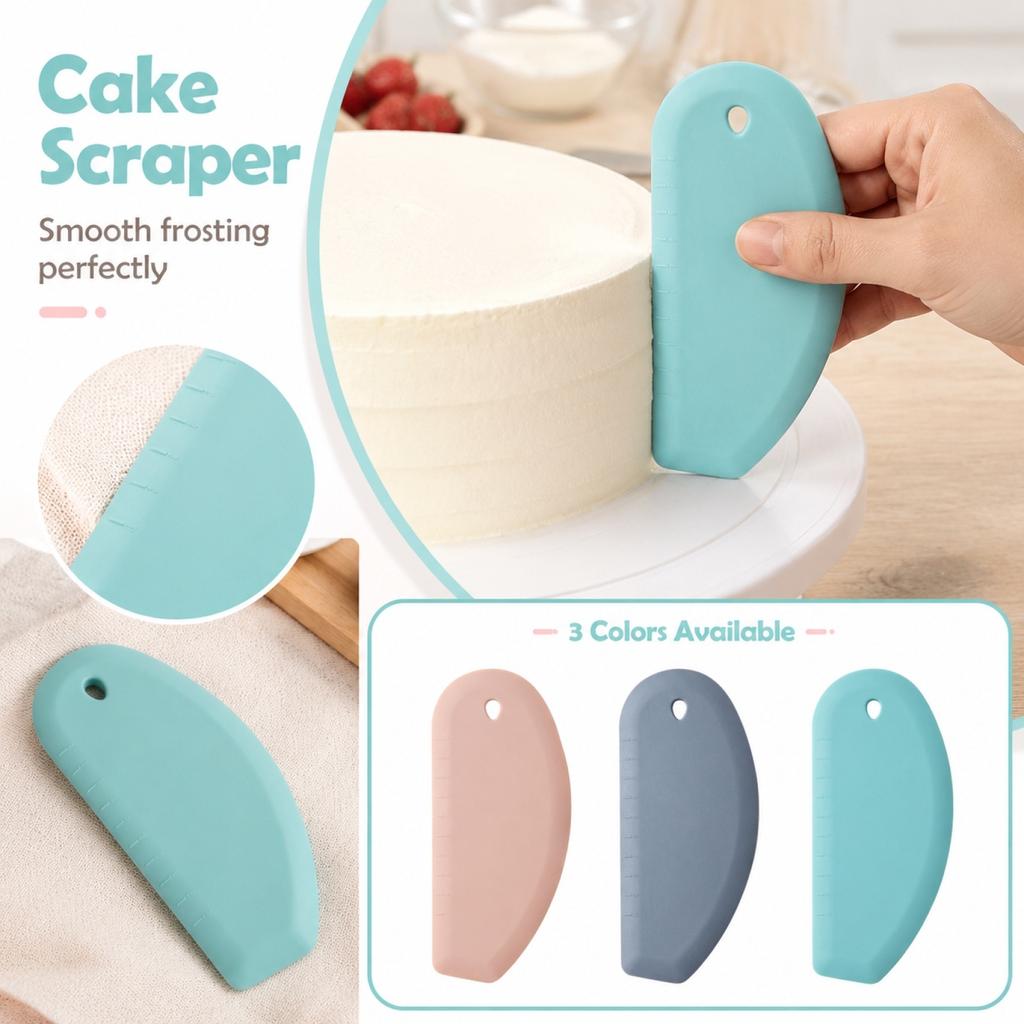 Spatola per Torte in Silicone con Scala di Misura Strumento per la Cottura Spatola Flessibile per Impasto Spatola per Crema per Glassa Liscia e Gestione dell'Impasto Accessorio da Cucina