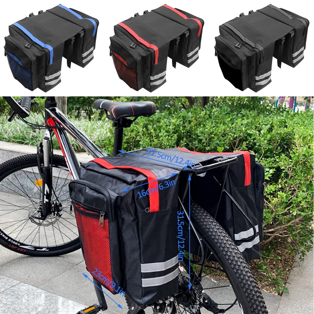 HEARTST Bicycle Rear Bag, 30L, Large Capacity, Left and Right