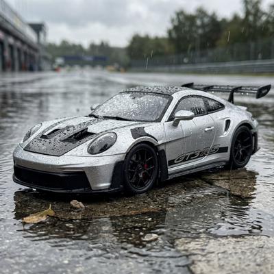 1:24 Porsche 911 GT3 RS 992 Generation GT Sports Car Alloy Metal Diecast Model Car High Simulation Vehicle Home Trendy Ornaments