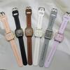 Simple Square Unisex Quartz Watch Casual and Fashionable Silicone Strap Men's Watch Women's Quartz Watch