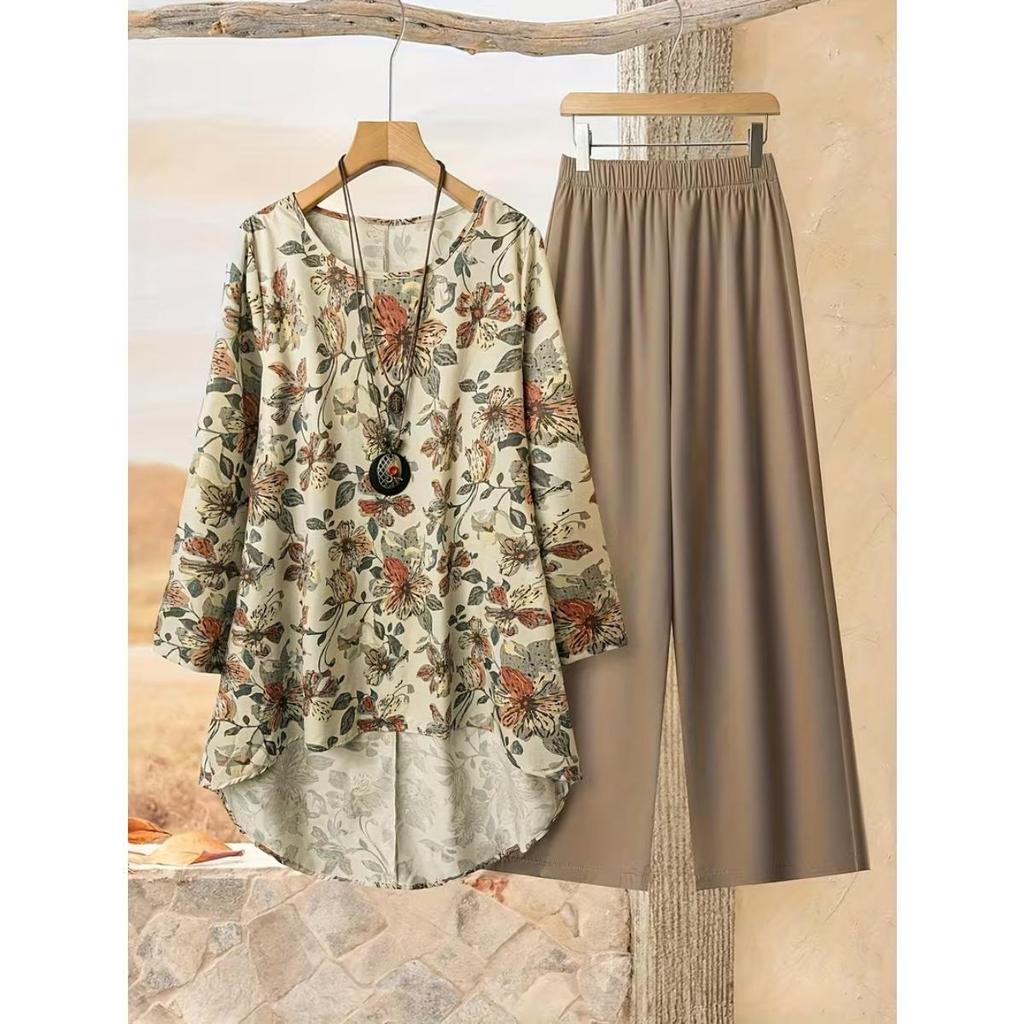 Ladies', Fashionable, Elegant, Printed Set, Polka Dot, Loose, Casual Set
