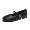 Autumn New Retro Soft-soled Square-headed Mary Jane Women's Shoes Trendy with Shallow Mouth Flat-soled Doudou Single Shoes Women
