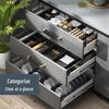 Kitchen Dish Drying Rack with Cutlery Holder and Drawer Organizer