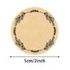 500Pieces Kraft Brown Sticker with Wreath Designs for Writing Shipping Labels and Organizing Canning Jar Kraft Labels