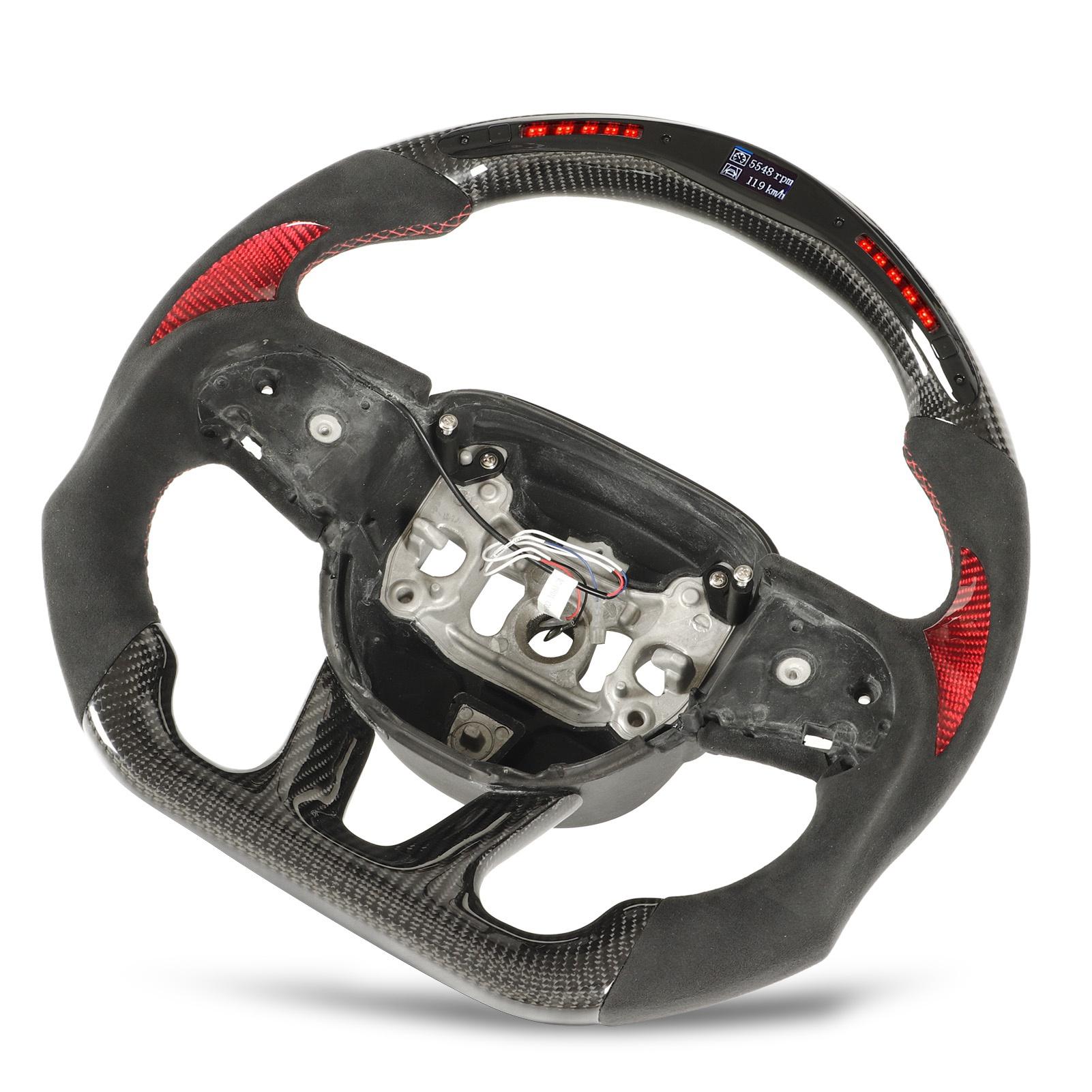 

Замена замши на рулевом колесе со светодиодным дисплеем из углеродного волокна для HELLCAT 20152022