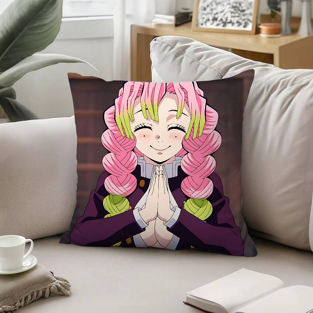 Niedlicher K-Kanroji Mitsuri Kissenbezug Kissenbezug Weich Niedlich Wurfkissenbezug Für Auto Sofa Kissenbezug Polyester Mit Reißverschluss