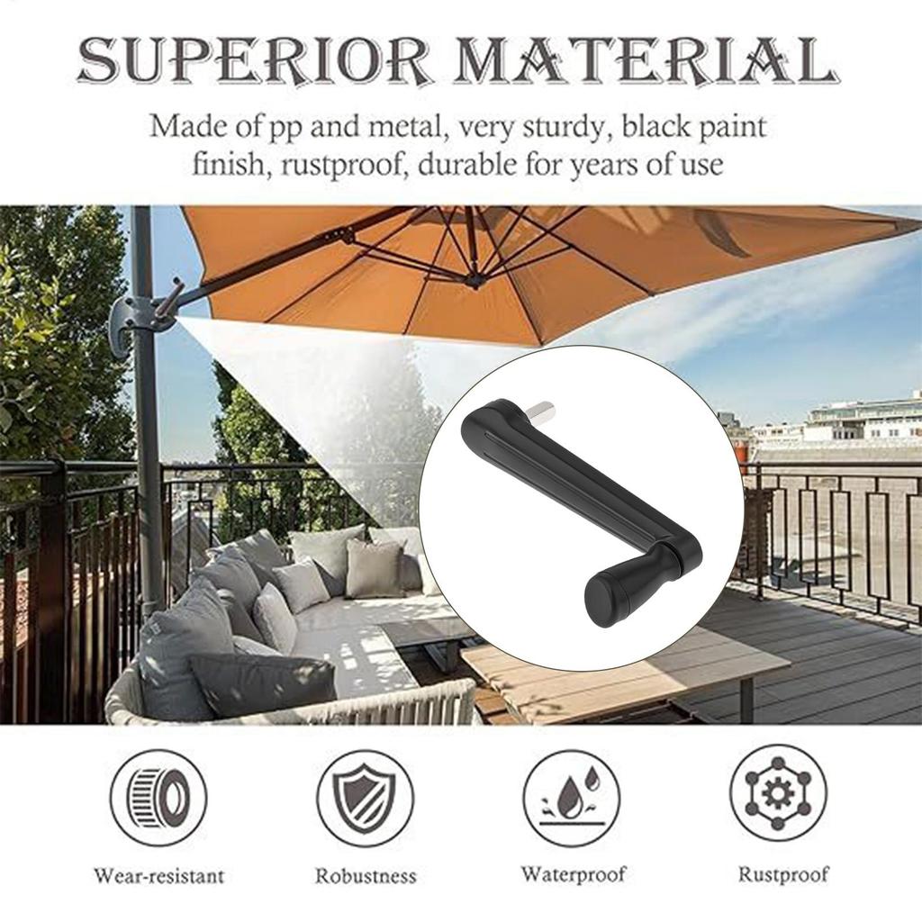Umbrella Replacement Parts Umbrella Handle Replacement Adjustable Compact Canopy Accessories Replacing Crank Handle for Patio