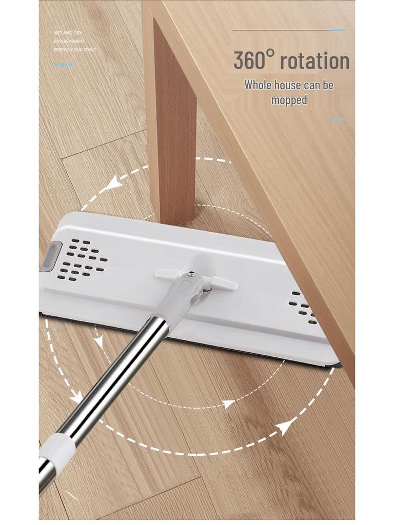 Lazy Clean Mop: Freihändiger Schleudermopp mit Eimer & Nass-/Trockentrennung
