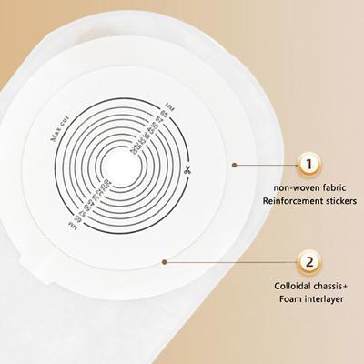 1Pcs Exhaustable Colostomy Bags 65mm Hole One-piece Drainable Ostomy Bags Stoma Care Pouch With Clips Closure Colostomy Bag