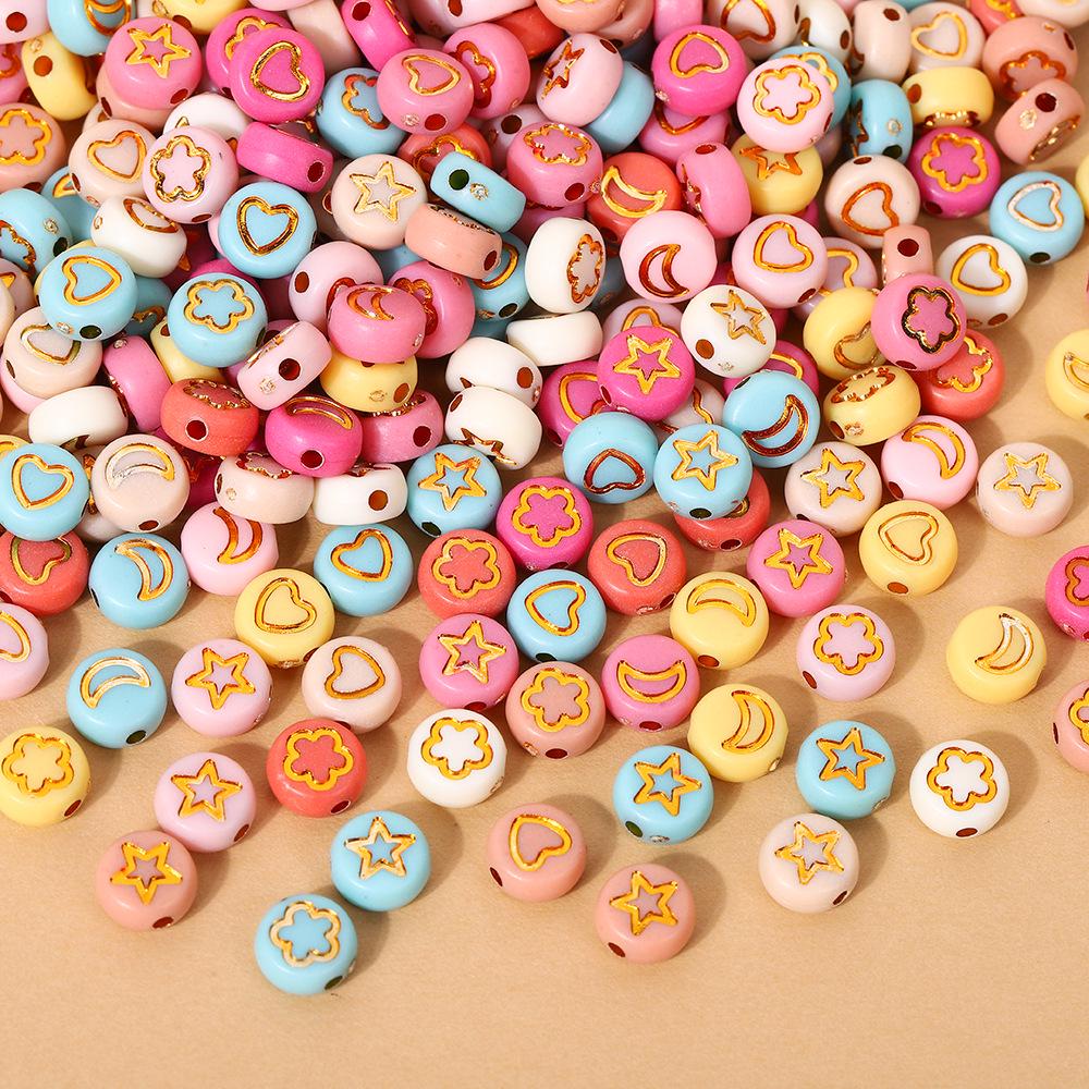 Acrylic Letter Beads for Kids' Jewelry Making – Educational DIY Beading Accessories