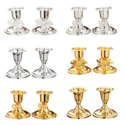 2Pcs Metal Candle Stick Holders Candle Holders Centerpiece Candlestick Holders Wedding Christmas Decoration