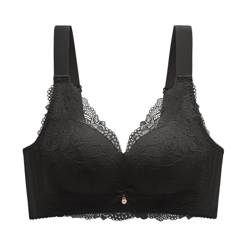 Lace gathering adjustment underwear comfortable no steel ring small chest shows large breast AB thick cup C thin bra