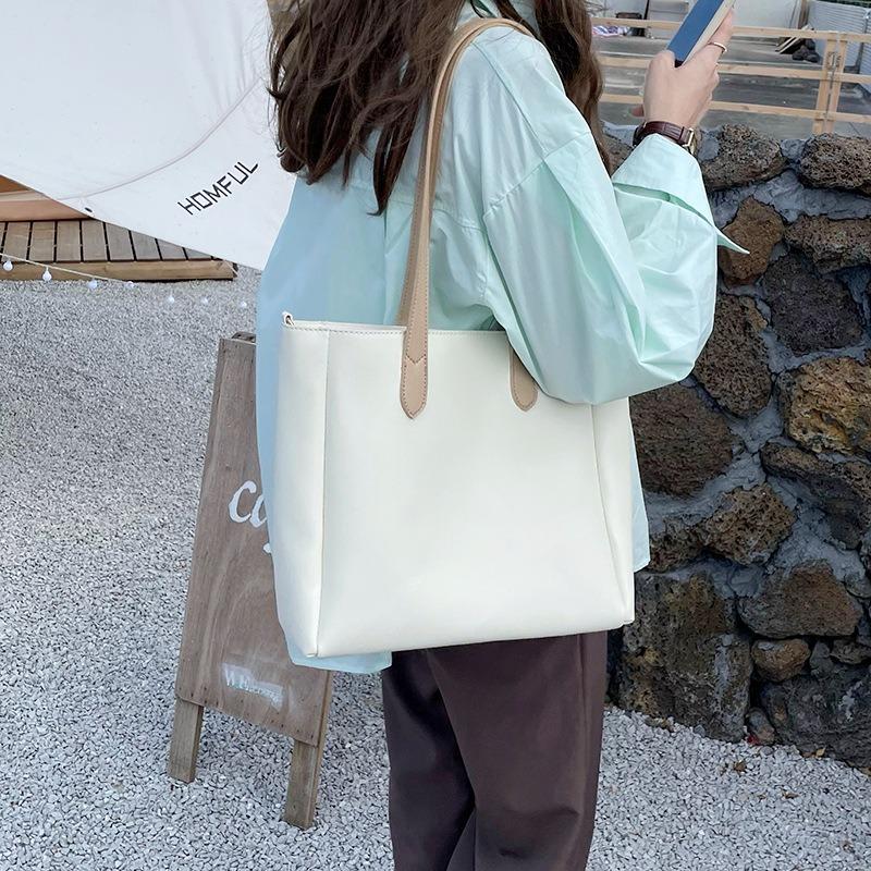 Popular new trendy commuter big bag simple large capacity messenger bag women's versatile shoulder tote bag