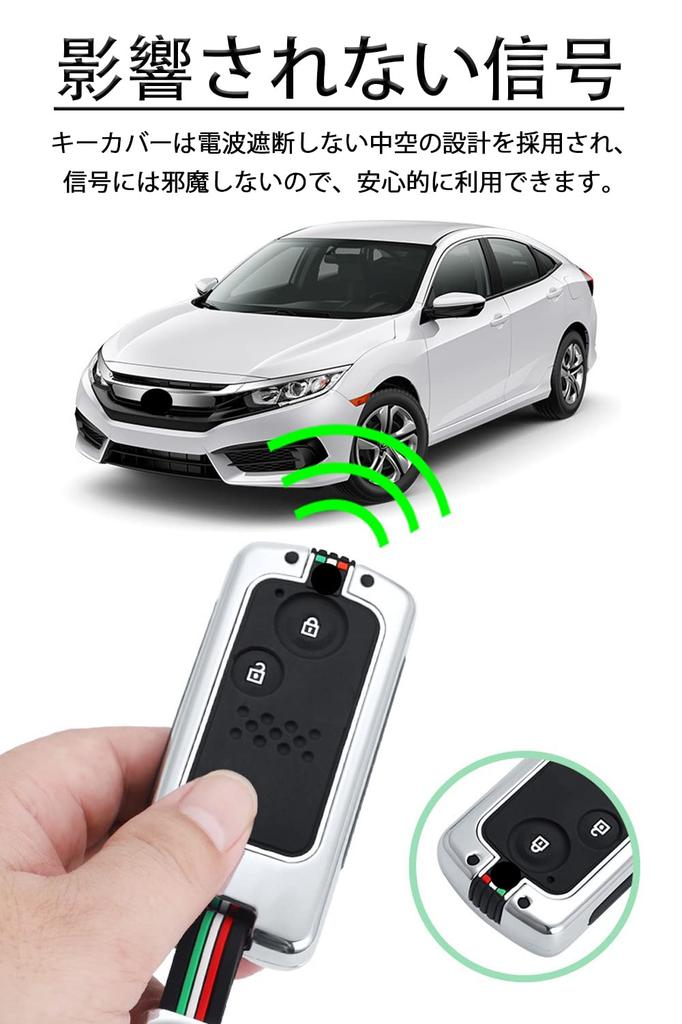 LETINGFAR Key Case for Honda, Smart Key Case, Key Cover, 2 Buttons, Designed for
