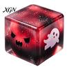 Ice Cube Toy Halloween Ghost Stress Sensory Toy, Anxiety Relief Squeeze Glitter Balls Slow Rising Pinch for Kids Adults