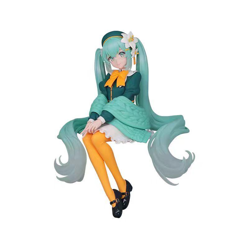 FLower Hatsune Miku Flower Fairy Lily Noodle Stooper Anime Action Figure Toys 14cm PVC Model Collector Kid Birthday Gift
