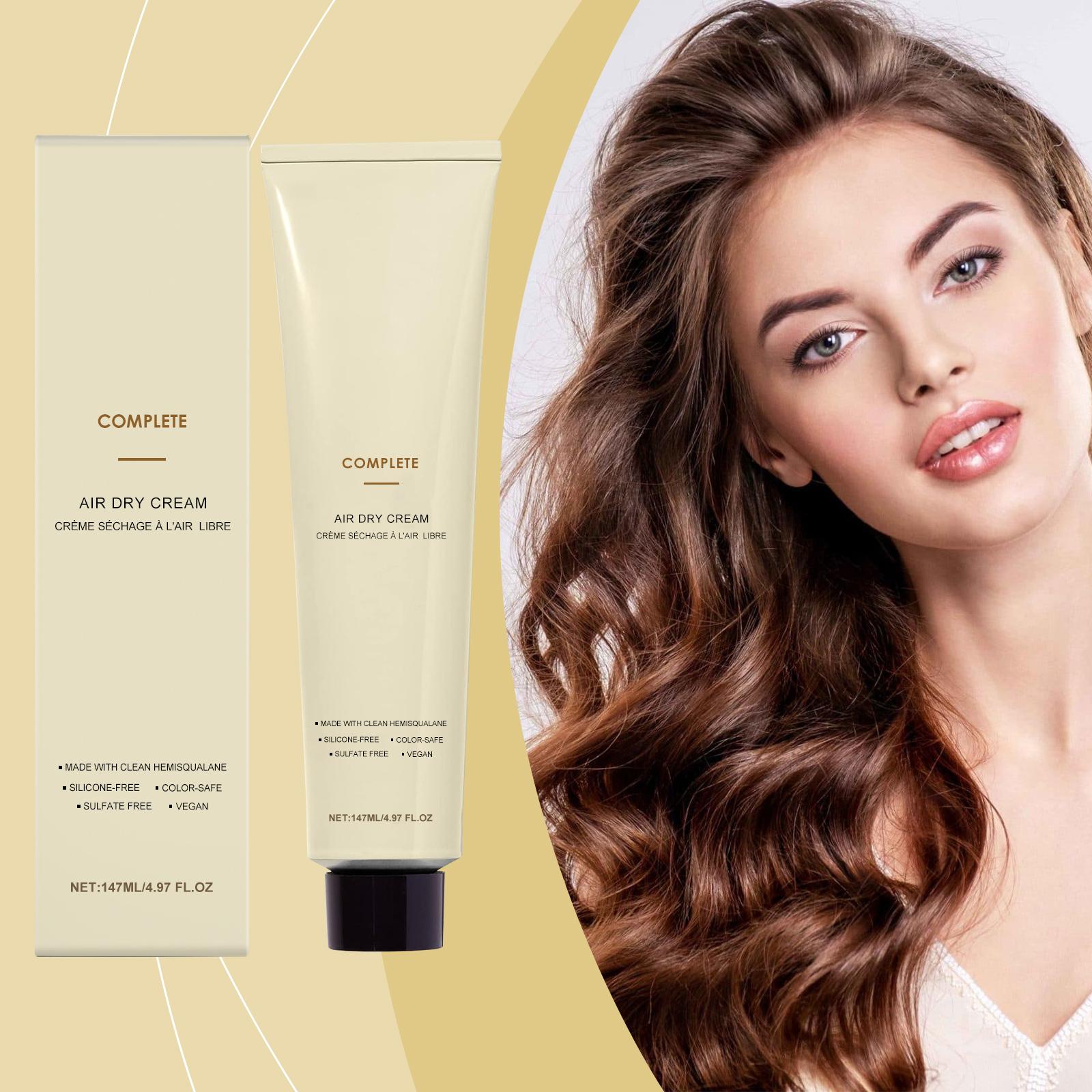 AMZ Smoothing Curl Styling Cream | Long-Lasting Hair Styling Cream, Curl Defining Cream, Frizz Control & Hydrating Curl Cream 147ml beige