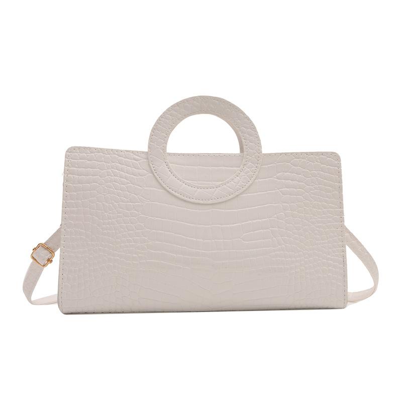 Crocodile pattern handbag 2024 new fashion one shoulder crossbody small square bag women's bag supports a large number of