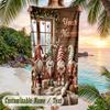 Gnome Theme Beach Towel Personalized Custom Name & Text Soft Quick Dry Beach Towel for Swimming Travel