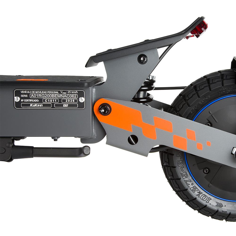 KuKirin Monopattino Elettrico G2 DGT Ruota da 10" Motore da 500W Freni a Doppio Disco Velocità Massima 25km/h Display LED Carico Massimo 120kg Nero