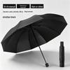 Extra-Large Folding Double Person Sunshade Umbrella with Black Glue Protection