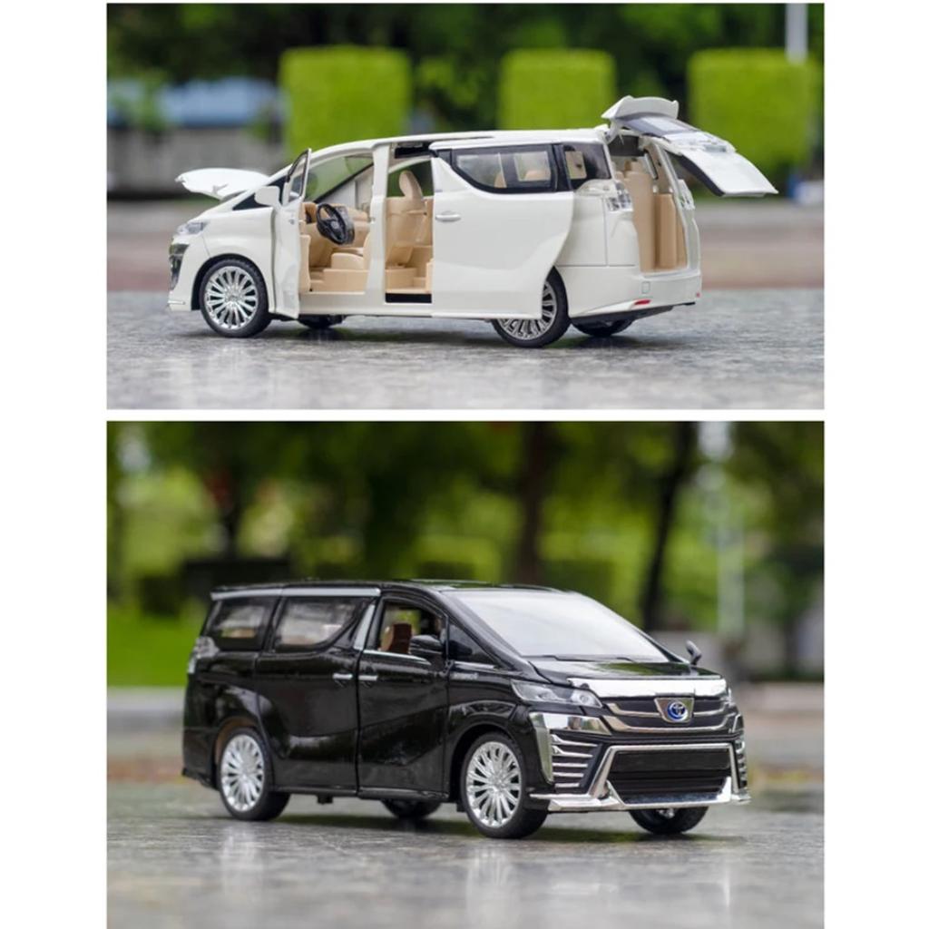 1/32 Toyota Vellfire MPV Alloy Car Model Sound and Light Pull Back Children's Toy Collectibles Birthday Gift