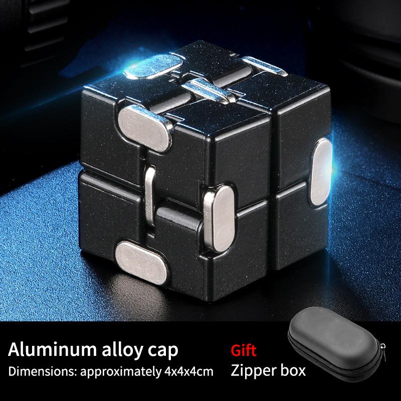 Alloy Infinity Cube Fidget Toy Ultra-Durable Sensory Stress Reliever for Adults & Kids Anxiety Relief Gift