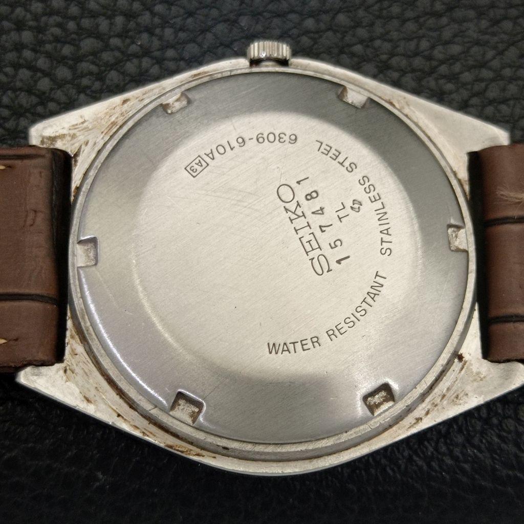 JAPAN 6309A VINTAGE SEIKO 5 AUTOMATIC MENS ORANGE COLOR DIAL WATCH a702736-1