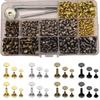 480 Sets Metal Rivet Tool Kit for Leather, Snap Fasteners & Studs